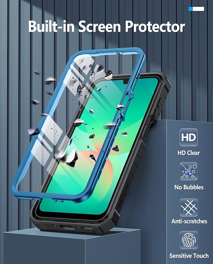 FNTCASE for 11 Pro XL Case Rugged Kickstand 2 Front Frames Black | Built-in Screen Protector 20FT Military-Grade Drop Protection Rugged Heavy Duty Shockproof Full Body Protective Cover