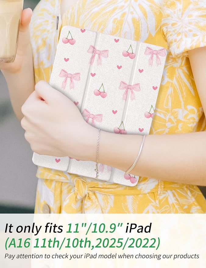 Case for iPad 9th/ 8th/ 7th Generation Case 10.2&amp10.5 Inch (2021/2020/2019 Release) Slim Lightweight Soft Trifold Back Cover with Pencil Holder &amp Auto Sleep/Wake CoverBeige Checkered