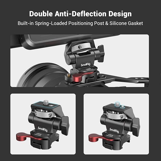 SMALLRIG Field Monitor Mount with NATO Clamp, Camera Monitor Holder for 5” and 7” Monitor, Swivel and Tilt Adjustable - 2906B