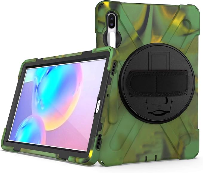 KIQ Shield Series for Samsung Galaxy Tab S7 FE Case Galaxy Tab S8 Plus Case Heavy Duty Shockproof Case w/S Pen Holder for Samsung Tab S7 fe 5G case 12.4 Inch 2020 SM T970 X800 T730 - Black