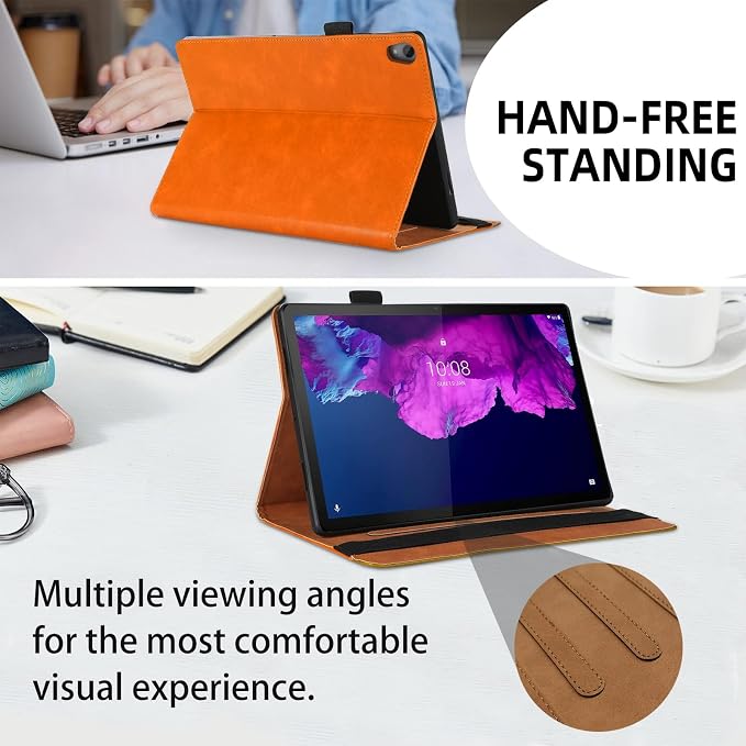 Case for Lenovo Tab M10 Plus (2020 2nd Gen) TB-X606F / TB-X606X 10.3 Multi-Angle Cover Built in Pocket PU Leather Stand Case with Multi-Angle Stand Card Holder for Lenovo M10 Plus 10.3 inch