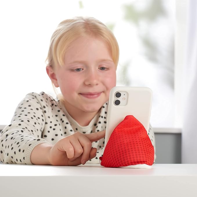 Plusheez Mobile Phone Holder | 2 in 1 Phone Stand with Micro Fibre Wipe | Screen Cleaner | Universal Phone Stand for Kids Children Adults | eReader/Kindle/Smartphone/Small Tablet Compatible (Bird)