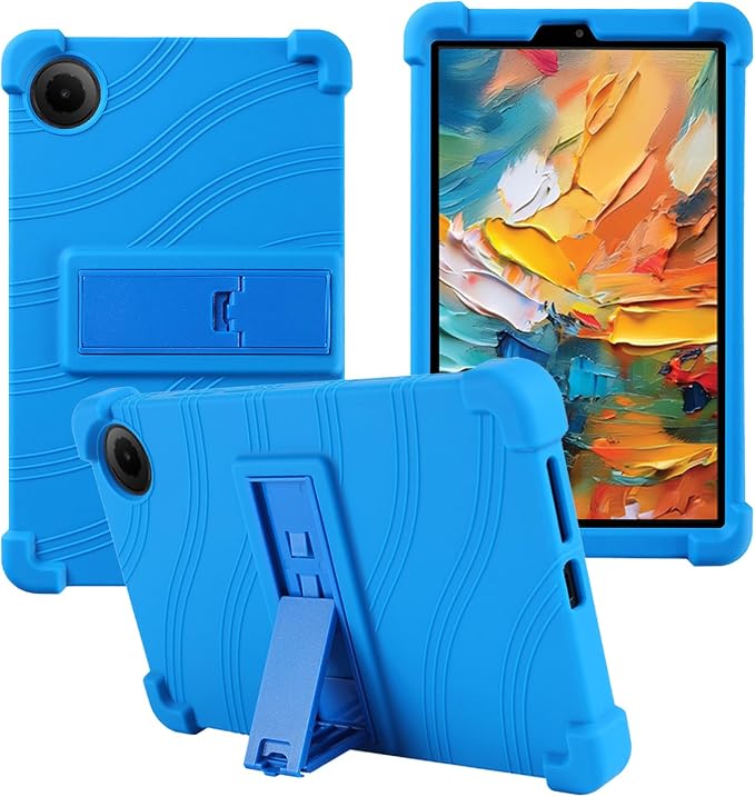 for TCL TAB 8 NXTPAPER 5G 8.7 Inch Tablet CaseBOVUGAC Soft Silicone Adjustable Stand Shockproof Kids Friendly for TCL Tab8 NXTPAPER 8.7 Tablet(Blue)