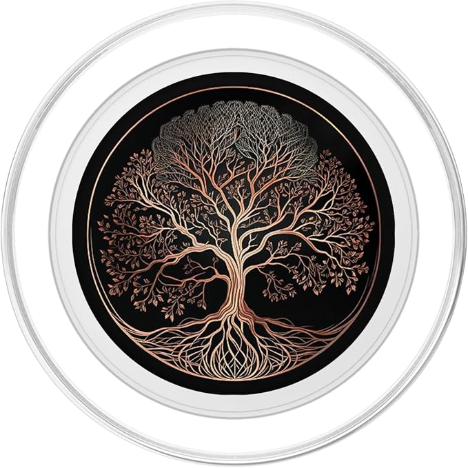 Tree of Life Yoga Leaves Spiritual Symbol Nature Rose PopSockets Adhesive PopGrip