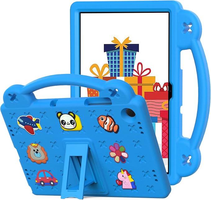 YRH Case for Galaxy Tab A9 Plus/Tab A11 Plus 11'' EVA Shockproof Cover for Samsung A9+ Plus / A11+ Plus Tablet Case with Stand Handle Figures Dark Blue