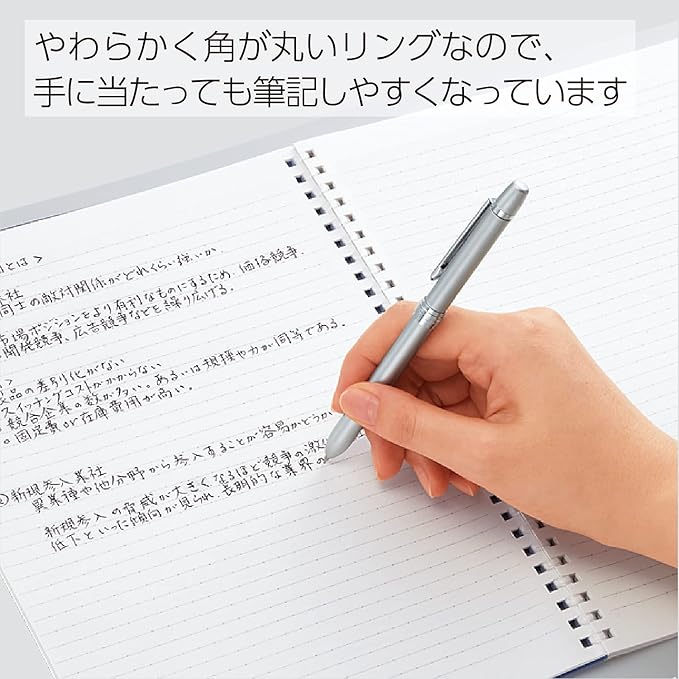 KOKUYO Spiral Lined Notebook, 7.2'' x 5'' Pastel Journal B6 Soft Ring Notebooks with Dot 6 mm Ruled, 80 Sheets, Light Blue 1 Subject Notebook, Note Taking for School. Japan Import (SU-SV348BT-LB)
