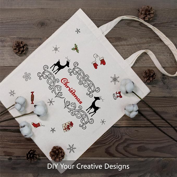 TOPDesign 6 | 12 | 24 | 48 | 192 Pack Economical Cotton Tote Bags, Lightweight Medium Reusable Grocery Shopping Cloth Bags, Suitable for DIY, Advertising, Promotion, Gift, Activity (6-Pack)