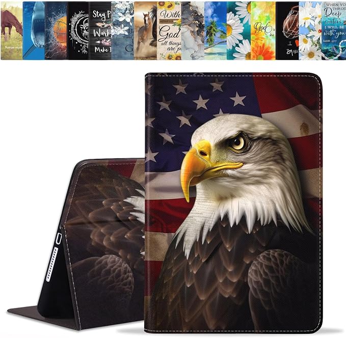 Case for Samsung Galaxy Tab A 8.0 2019 (SM-T290/T295/T297) Slim Lightweight PU Leather Stand Cover with Auto Wake/Sleep for Galaxy Tab A 8.0 Inch Abstract Watercolor Art Dogs
