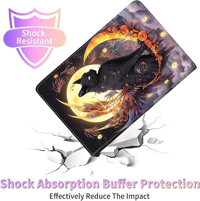 Case for New iPad (A16) 11th Generation 11 Inch 2025for iPad 10th Generation 2022 10.9 Inch Multi-Angle Stand Smart Cover Shockproof with Auto Wake/Sleep Baby Dragon