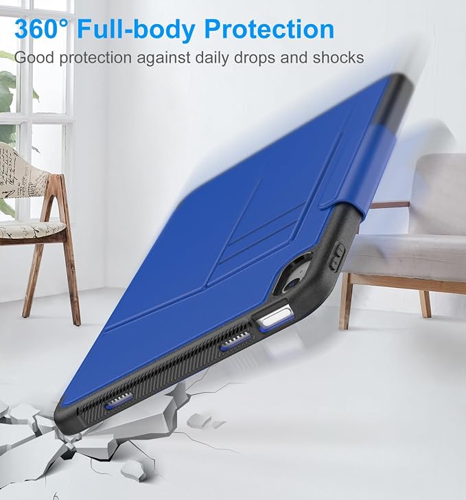 DAORANGE for iPad (A16) 11th Generation Case iPad 10th Gen Case Black | For iPad 11/10.9 Inch Case 2025/2022 Strong Magnetic Shockproof Case with Multi-Angle Stand Pen Holder Rugged &amp Durable