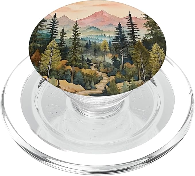 Mountains Wilderness Forest Hiking Pine Tree Nature PopSockets Adhesive PopGrip