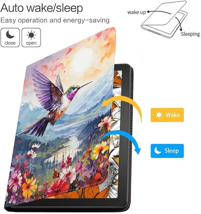 Case for Samsung Galaxy Tab A 8.0 2019 (SM-T290/T295/T297) Slim Lightweight PU Leather Stand Cover with Auto Wake/Sleep for Galaxy Tab A 8.0 Inch Abstract Watercolor Art Dogs