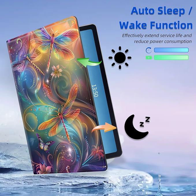 for Amazon Fire Max 11 2023 Release Table Case 11'' Rotating Auto Wake Sleep Leather Table Case for Amazon Fire Max 11 2023 Release Stand Bird Flowers Design for Woman Man
