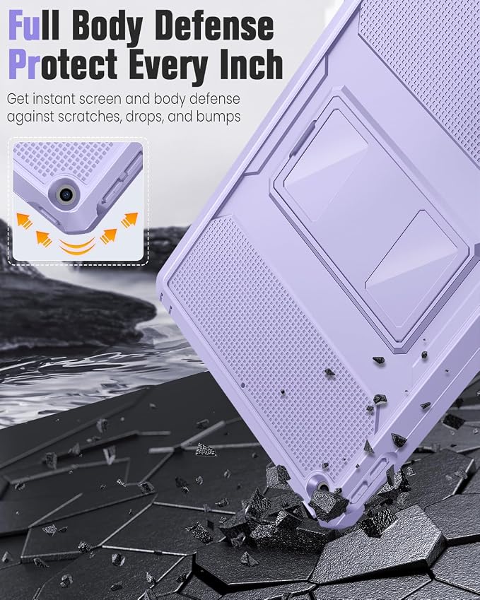 MoKo Shockproof Case Fit 2018/2017 iPad 9.7 6th/5th Generation Black | Heavy Duty Shockproof Full Body Rugged Hybrid Cover with Built-in Screen Protector for Apple iPad 9.7 Inch 2018/2017