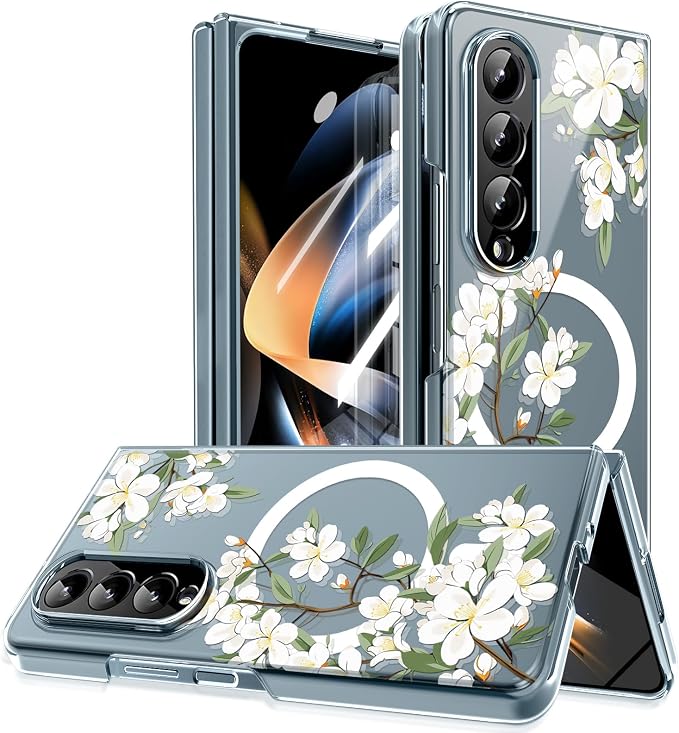 for Galaxy Z Fold4 CaseBuilt-in Magnet CircleWireless Charging | Military-Grade Shockproof case Cover for Samsung Galaxy Z Fold4Anagallis