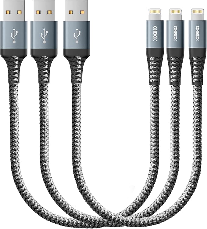 iPhone Charger Cable 6FT USB to Lightning Cable 3Pack Braided USB iPhone Charger Fast Charging Cable iPhone Cord Compatible with iPhone 14/13/12/11/Pro/Max/Mini/X/Plus/8/7/6/5S/SE/Plus/iPad and More