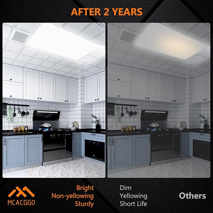 Mcacggo 30 Pack 2x4 LED Flat Panel Light 5000K-4000K-3000K & 0-10V Dimmable, 30W-40W-50W Switchable, Back-Lit Drop Ceiling Lights for Office, ETL Listed, 100-277V