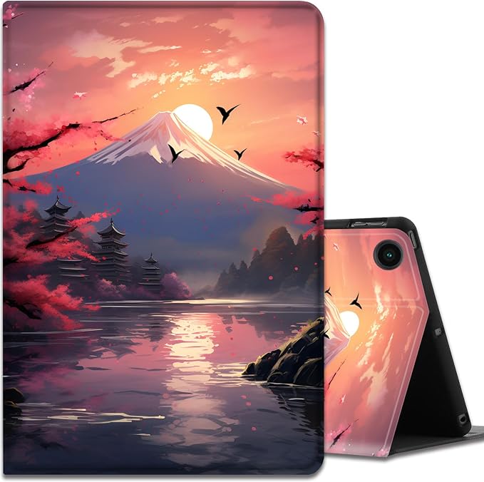 Case for Samsung Galaxy Tab A9 Plus 11 2023 Multi-Viewing Angles with Automatic Sleep/Wake Function for Samsung Galaxy A9+Tablet (SM-X210/X216/X218) American Flag Wolf