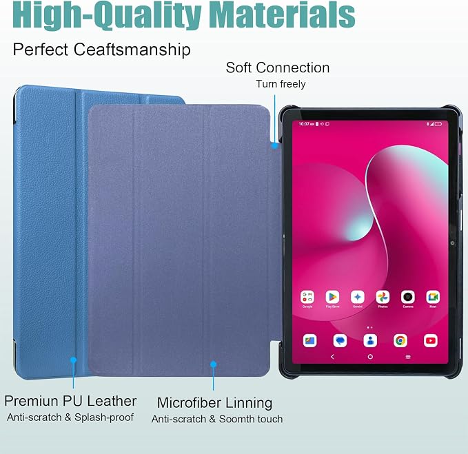 ACdream Case for T-Mobile Revvl Tab 2 10.1 Tablet 2025 Model:9185W(NOT FIT Revvl Tab 5G 10.36) with [Glass Screen Protector] Slim Lightweight Smart Shell Stand Cover Magnetic Feature Agave Green