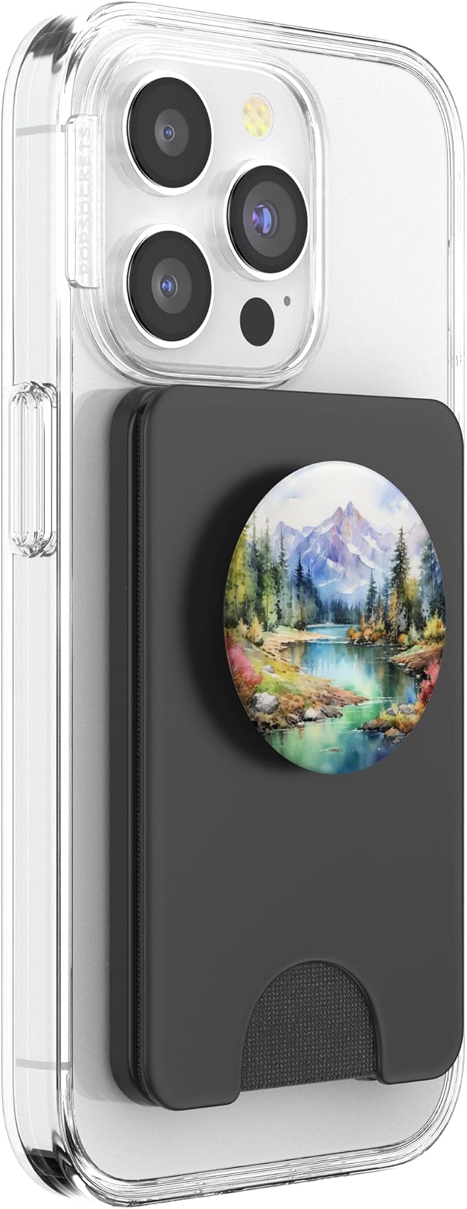 Watercolor Mountains Landscape Lake Nature PopSockets PopGrip for MagSafe