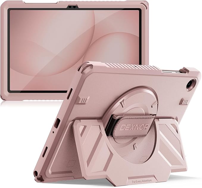 Dexnor Case for Samsung Galaxy Tab A11+/A11 Plus 11 inch 2025 Rugged Protective Case with 360° Rotating Hand Strap &amp Large Steady Stand &amp Screen Protector Shockproof Full-Body Bumper Cover B