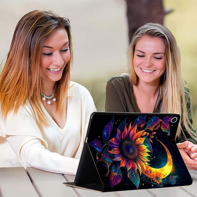 Case for iPad 9th/8th/7th Generation (2021/2020/2019) 10.2-inchSlim PU Leather Cover Adjustable Stand Auto Wake/SleepAurora Over Mountains