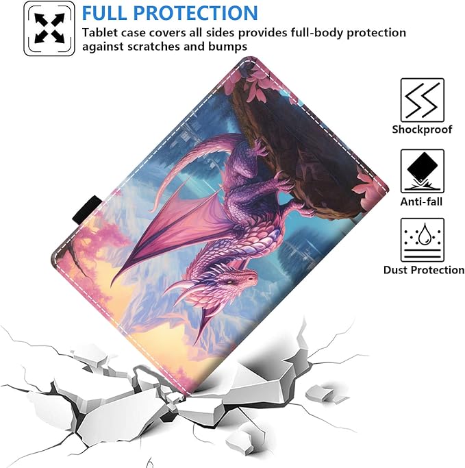 Case for Amazon Fire HD 8/HD 8 Plus Tablet (8 12th/10th Generation 2024/2022/2020 Release) Slim PU Leather Stand Folio Cover with Auto Wake Sleep African Woman Wolf