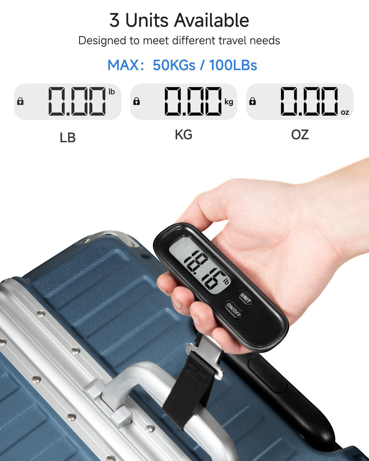 LUGGEX Luggage Weight Scale, Suitcase Scale, Luggage Scale Travel Digital