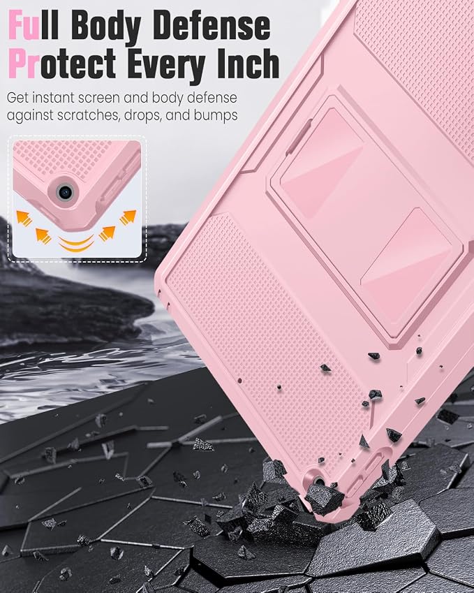 MoKo Shockproof Case Fit 2018/2017 iPad 9.7 6th/5th Generation Black | Heavy Duty Shockproof Full Body Rugged Hybrid Cover with Built-in Screen Protector for Apple iPad 9.7 Inch 2018/2017
