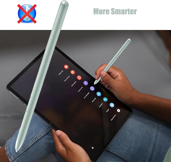 2 Pack Galaxy S7 FE S Pen Replacement Pen for Samsung Galaxy Tab S7/Tab S7 FE Stylus Pen S PenEJ-PT7304096 Pressure SensitivityNoBluetooth(Black)