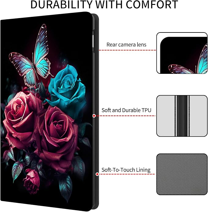 Case for 7 All-New Kindle Paperwhite (12th Generation 2024) and Kindle Colorsoft Signature Edition CoverSlim PU Leather Smart Cases with Auto Wake/Sleep-Black Cat Night Sky