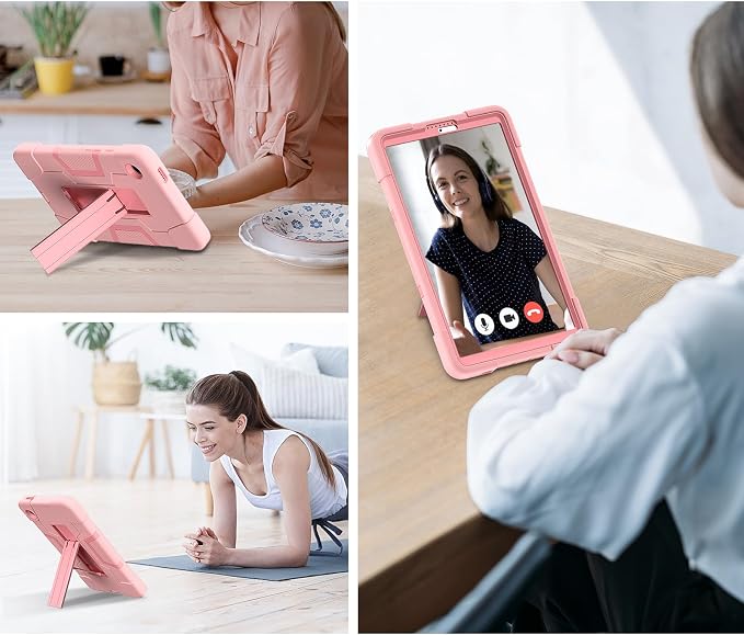 case for Galaxy Tab A9 8.7 2023 Case Hard PC Soft Silicone Kickstand Rugged Heavy Duty High Impact Protective Case for Samsung Galaxy Tab A9 8.7 Inch 2023 SM-X110 SM-X115 Black