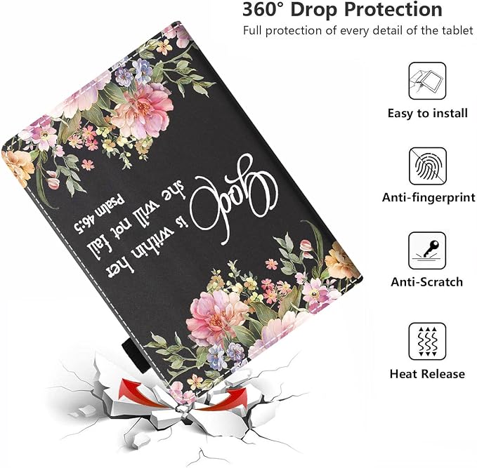 Case for Amazon Kindle Fire HD 8/Fire HD 8 Plus Tablet (12th/10th Generation 2024/2022/2020 Release) - PU Leather Folio Cover with Smart Auto Wake/Sleep Bald Eagle