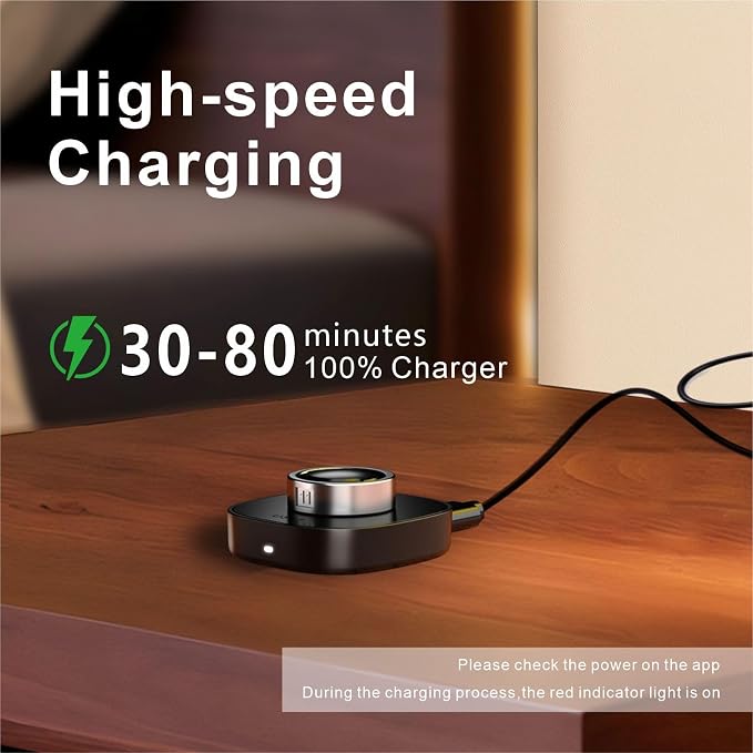 Charger for Oura Ring Gen3 - Size 11 - Fast Charging Dock with USB-C Cable Compatible with Oura Ring Gen3 | Full Battery Charge in 60-90 Minutes - Black
