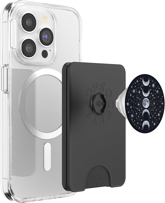 Moon Phase Crescent Moon Galaxy Astronomy Stargazer PopSockets Adhesive PopGrip