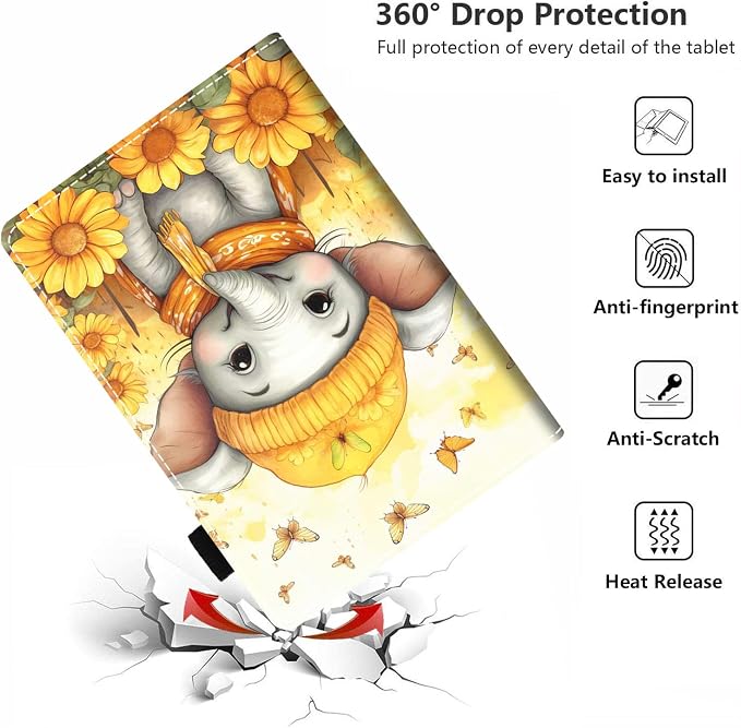 Case for Amazon Kindle Fire HD 8/Fire HD 8 Plus Tablet (12th/10th Generation 2024/2022/2020 Release) - PU Leather Folio Cover with Smart Auto Wake/Sleep Bald Eagle