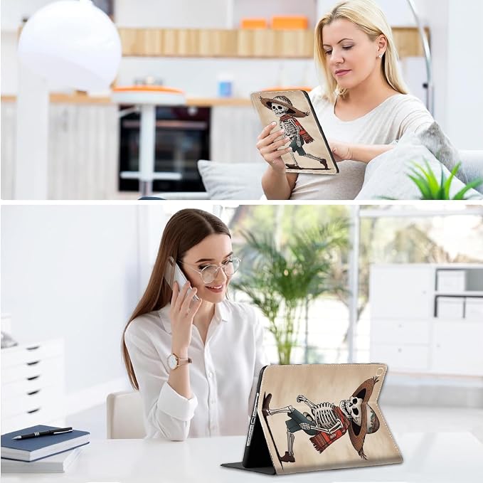 Case for iPad 10.2/10.5，iPad 9th/8th/7th Gen，for iPad 10.2 inch 2021/2020/2019/iPad Air 3rd Gen/Pro 10.5 - Slim Fit Standing Cover with Auto Sleep/Wake，Frog Playing Guitar