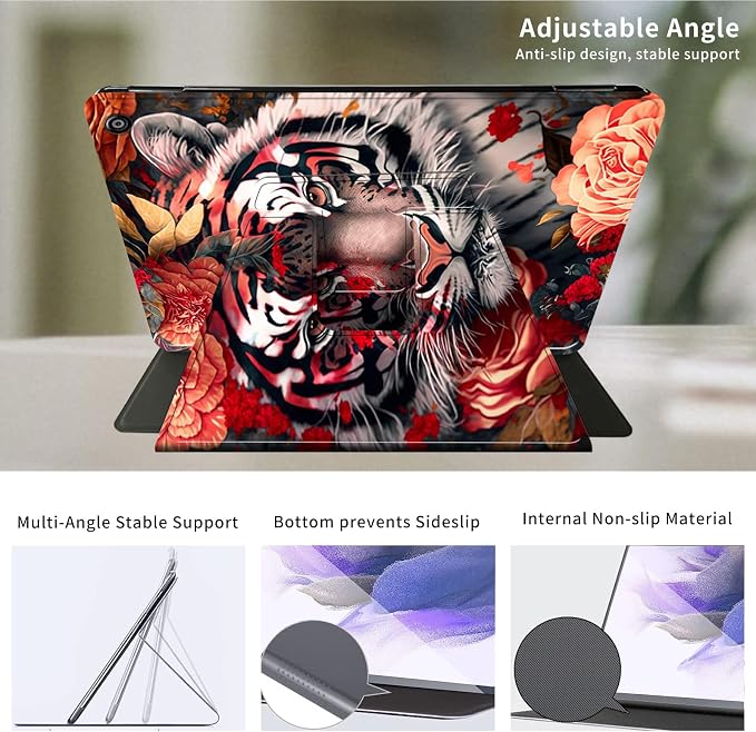 Case for Samsung Galaxy Tab A9 8.7-Inch 2023360 Degree Rotating Multi-Angle Viewing Protective Cover with Auto Sleep/Wake-Blue Butterfly