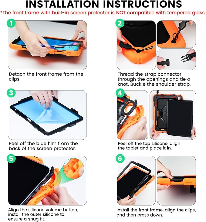SEYMAC for iPad 9th/8th/7th Generation Case 10.2 2021-2019 Full-Body Shockproof Protective Case with Screen Protector Rotating Stand/Handle/Shoulder Strap for iPad 10.2 Blue/Black