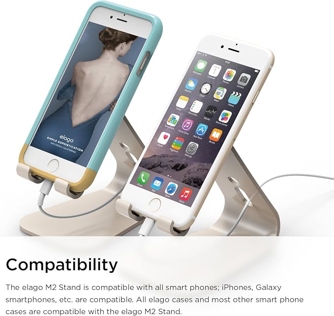 elago M2 Stand for All iPhones and Galaxy Smartphones (Angled Support for FaceTime) (Black)