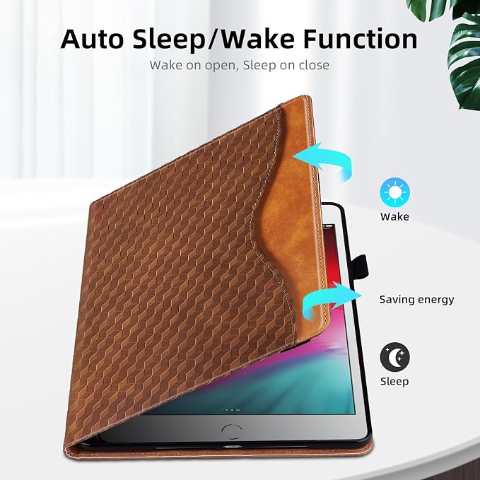 Case for iPad 9th 8th 7th Generation (2021/2020/2019) 10.2 InchiPad Air 3rd Generation PU Leather Cover Multi-Angle Viewing Stand with Card Pocket for ipad 9th Generation CaseBlack