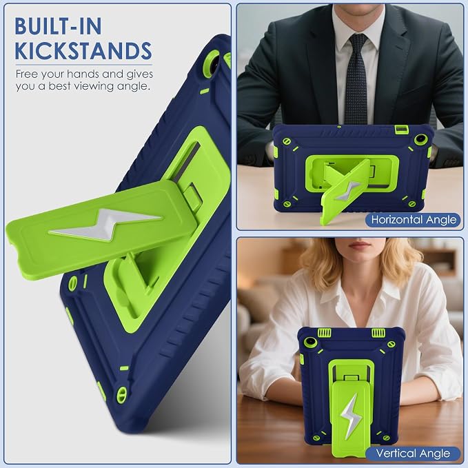 DETUOSI Case for Samsung Galaxy Tab A9+/A9 Plus Case 11 inch 2024/2023 (SM-X210/X216/X218) Heavy Duty Protection Shockproof Rugged Case for Galaxy Tab A9 Plus with Stand and Shoulder Strap
