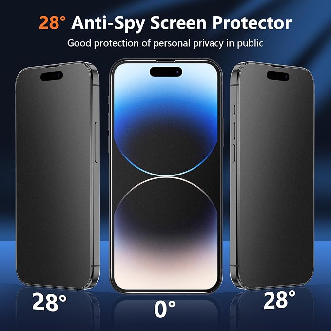 [2 Pack] Matte Privacy Glass Screen Protector Designed for iPhone 11 / iPhone XR Anti-Glare Anti-Fingerprint Install Frame 9H Tempered Glass