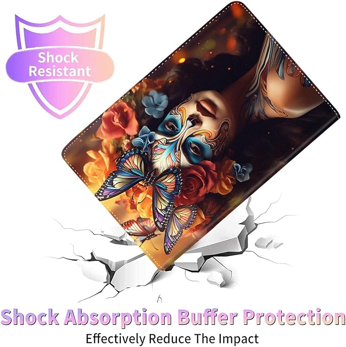Case for Galaxy Tab A9 Plus ， Auto Sleep/Wake Multi-Angle Viewing Slim Folio Stand Cover for Samsung Galaxy Tab A9+/A9 Plus 11 Inch 2023 (SM-X210/X216/X218) Magic Mushrooms Fungus