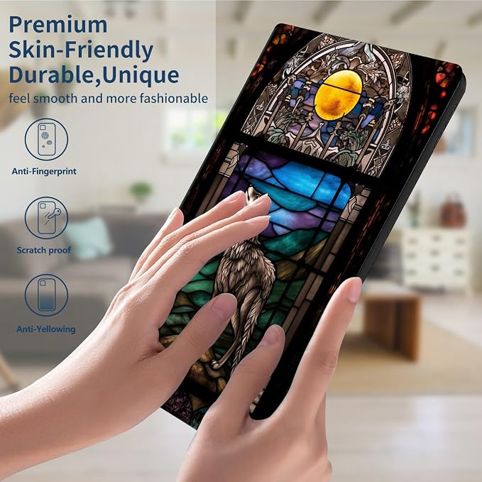 Slim Case for Amazon Kindle Fire Max 11 Case (13th Generation 2023 Release) 11 PU Leather Folio Stand Adjustable Smart Cover with Auto Wake/Sleep for Kindle Fire 11 TabletA American Flag Skull