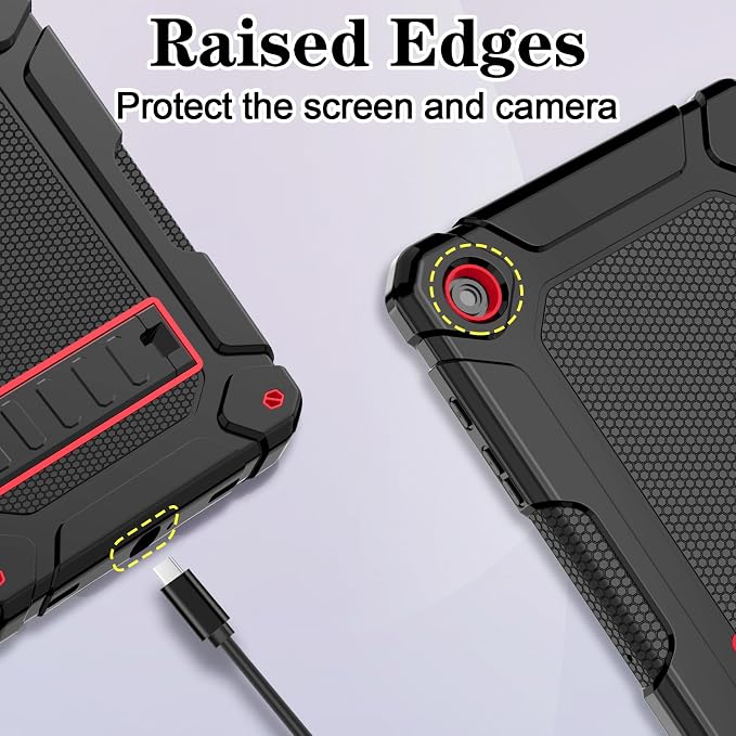 BMOUO Case for Samsung Galaxy Tab A11+ Plus/A9+ Plus 11 Inch 2026/2024 Heavy Duty Shockproof Rugged High Impact Protective Galaxy Tab A11 Plus/A9 Plus Case Black