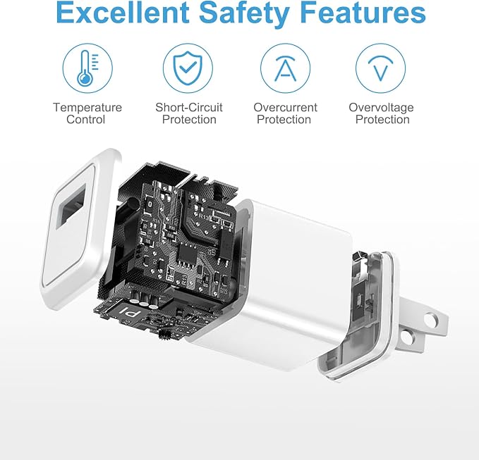 iPhone Charger [2-Pack] USB Wall Charger Block and 6FT USB Fast Charging Cable Compatible with iPhone 14/14 Pro/14 Pro Max/14 Plus/13/12/11/Mini/XS/Max/XR/X/8/7/SE