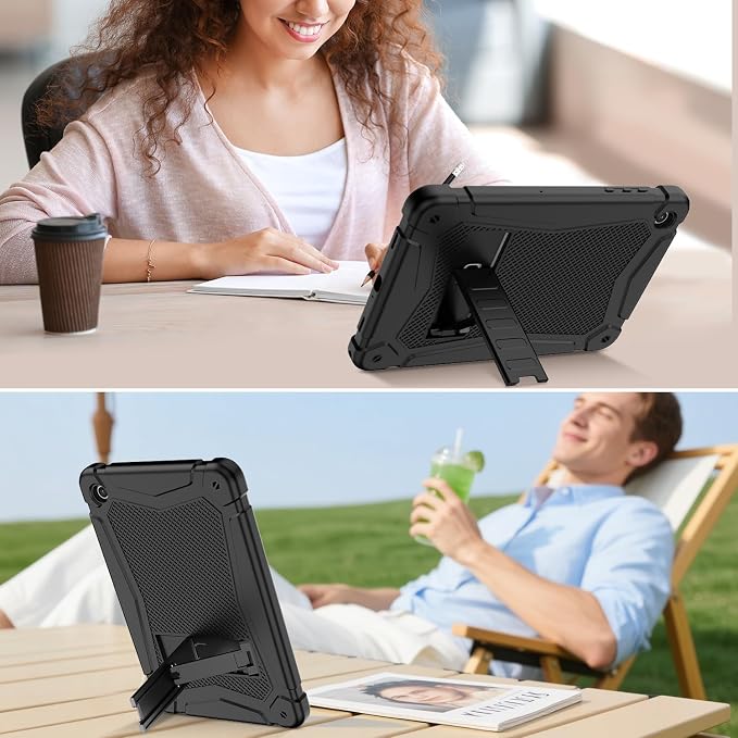 Shockproof Case for Samsung Galaxy Tab A11 Plus 11 inch 2026 with Built-in Kickstand 3 Layers Heavy Duty Protection Cover for Tab A9+ 10.9 2023 Blush Pink