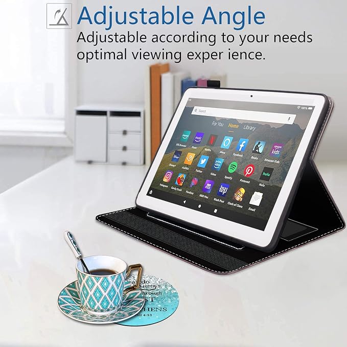 Case for All-New Amazon Kindle Fire HD 8/Fire HD 8 Plus Tablet (12th/10th Generation 2022/2020 Release) - Premium PU Leather Cover with Auto Sleep Wake Bible Verse Jeremiah 29:11
