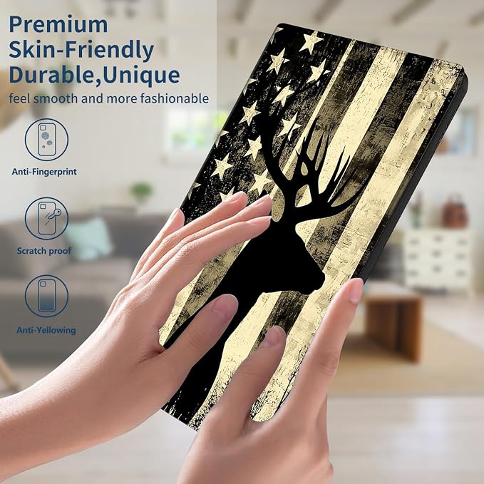 Slim Case for Samsung Galaxy Tab S11 5G 11 Inch (2025) PU Leather Tablet Cases Flip Folio Multi-Angle Viewing Stand Protective Smart Shell Cover with Auto Wake/Sleep A Crow Skull